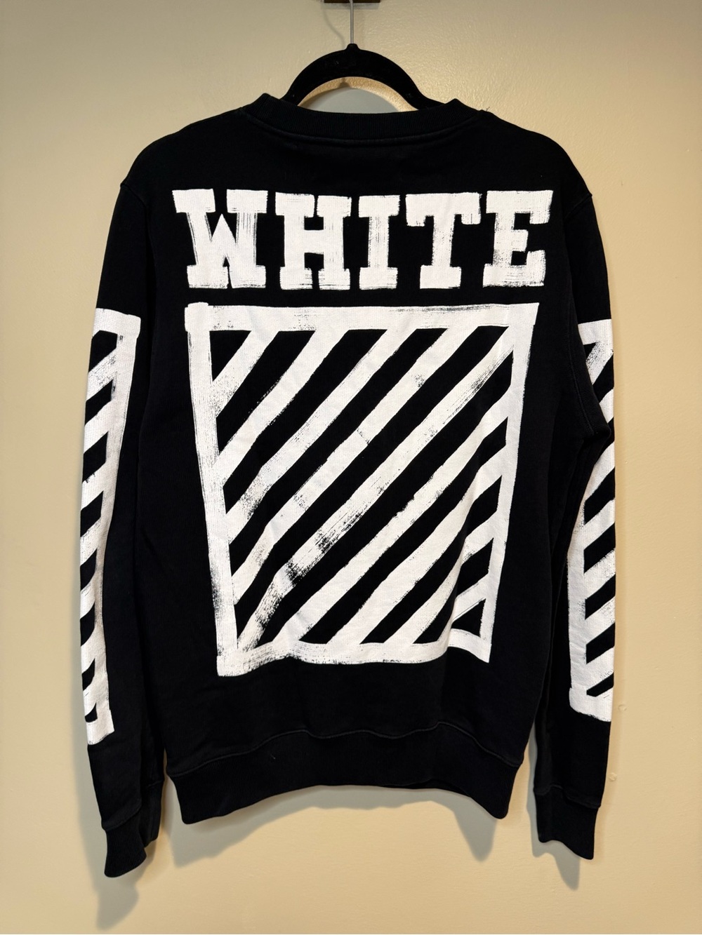 Off-White c/o Virgil Abloh Brushed Diagonal crewneck sweatshirt oversized